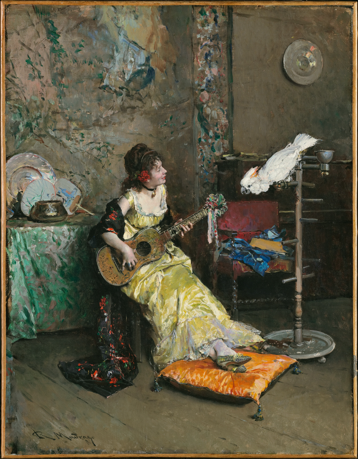 Clark Art - Woman with a Parrot