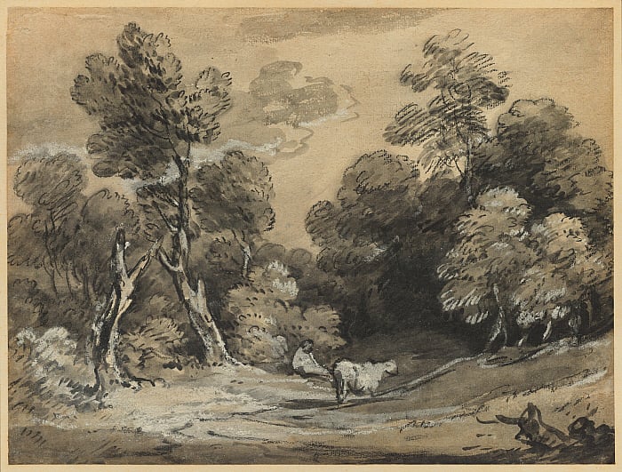 Wooded Landscape with Herdsman and Cow