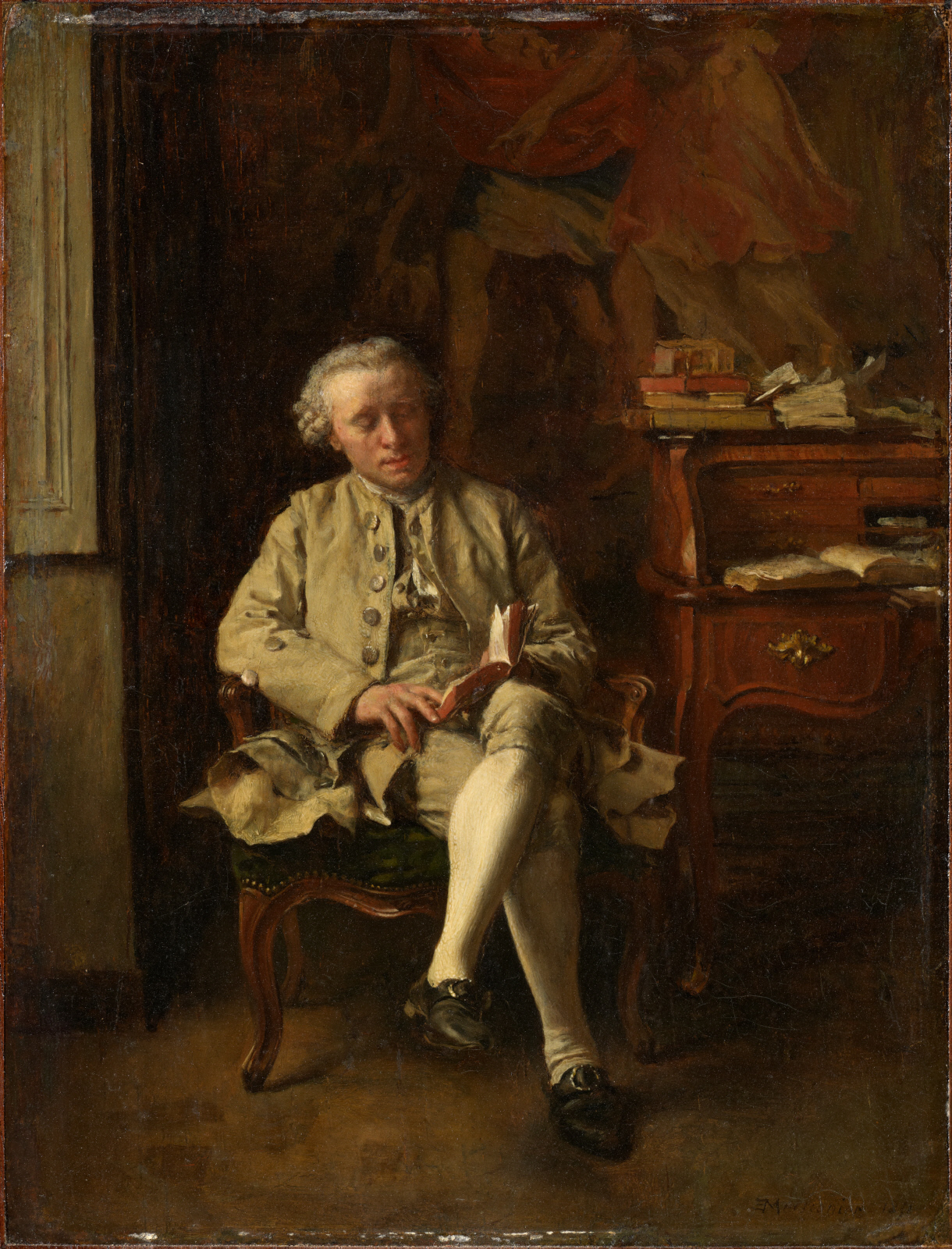 19 century painting man reader