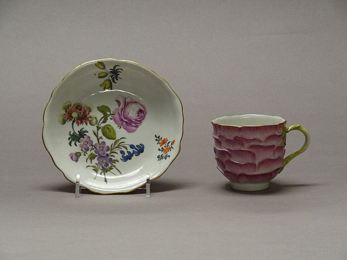 Coffee or Chocolate Cup and Saucer Slider Image 1