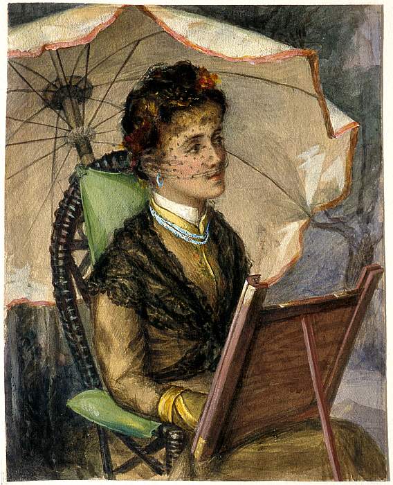 Fashionable Lady with an Easel