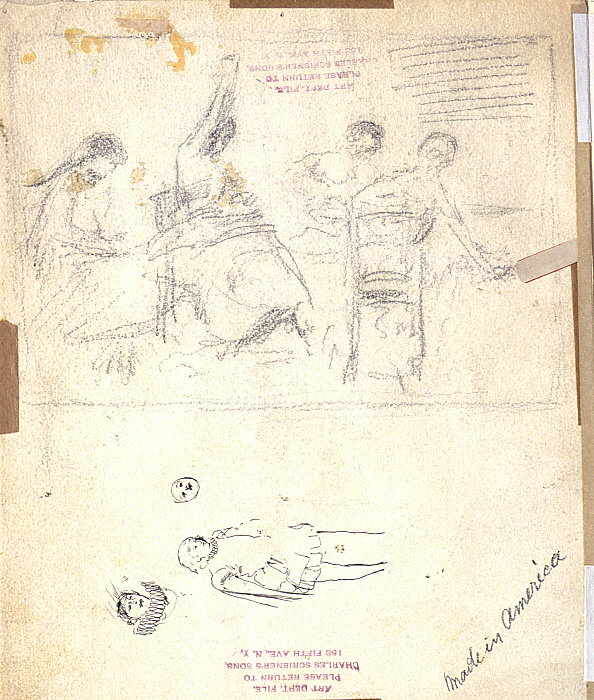 Sketches: Four Seated Women; Bow in Ruff