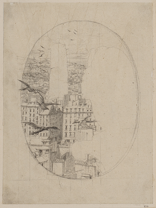 Study for "Le Stryge": The City and the Birds