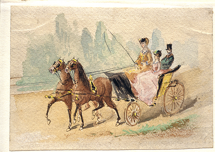 A "Petit Duc" Drawn by Two horses