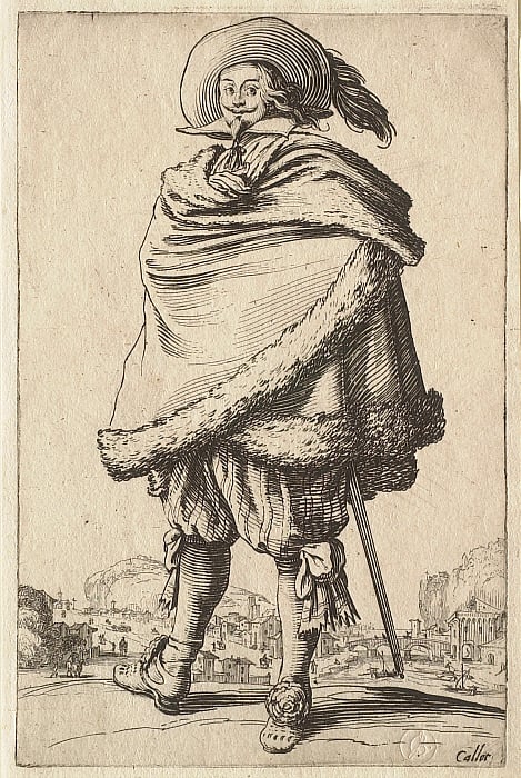 The Gentleman Wrapped in His Fur-Trimmed Coat (Le gentilhomme enroulé dans son manteau bordé de fourrures)