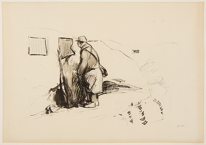 Untitled Drawings of World War I: Leurs couloirs, 10 juillet 1915: Ici on ne parle pas