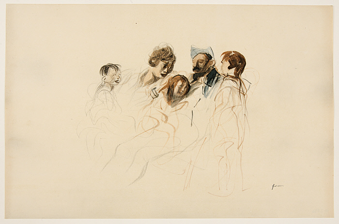 Untitled Drawings of World War I: Soldier's Family