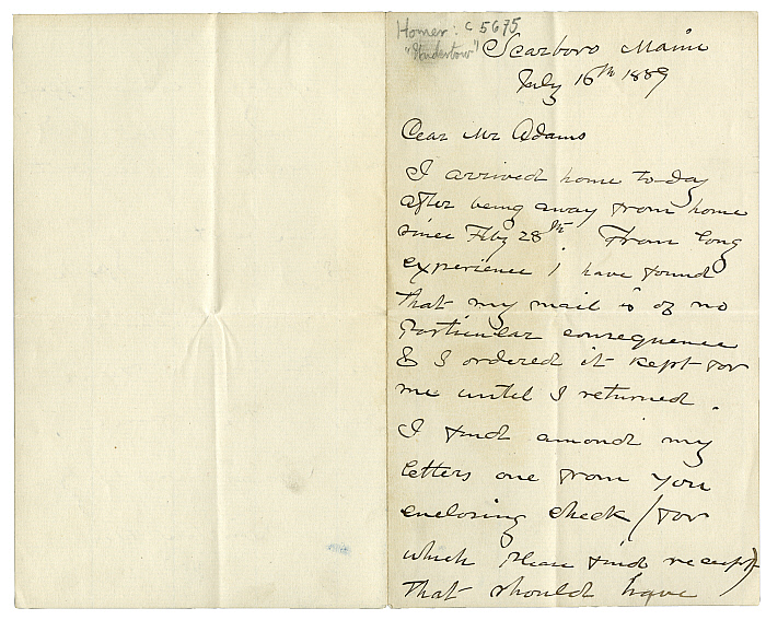 Letter to Edward Adams