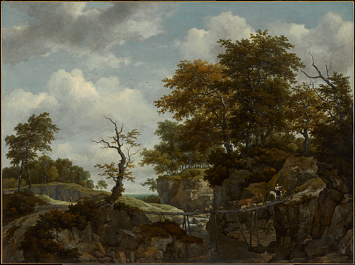 Landscape with Bridge, Cattle, and Figures Slider Image 1