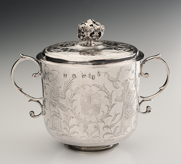 Two-Handled Cup and Cover Slider Image 1