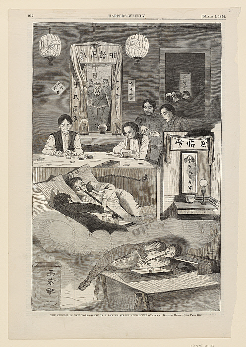 The Chinese in New York—Scene in a Baxter Street Club-House
