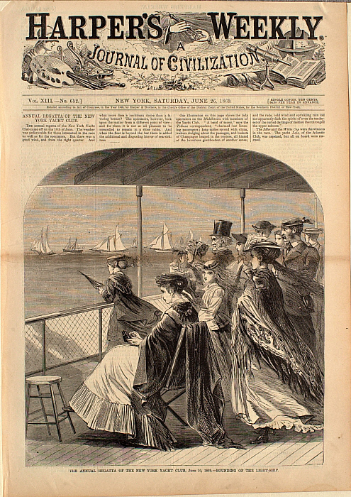 The Annual Regatta of the New York Yacht Club June 10, 1869—Rounding of the Light-Ship