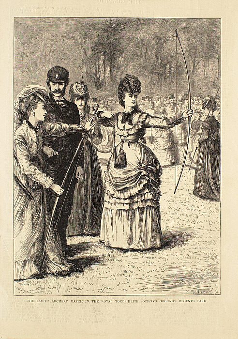 The Ladies' Archery Match in the Royal Toxophilite Society's Grounds, Regent's Park