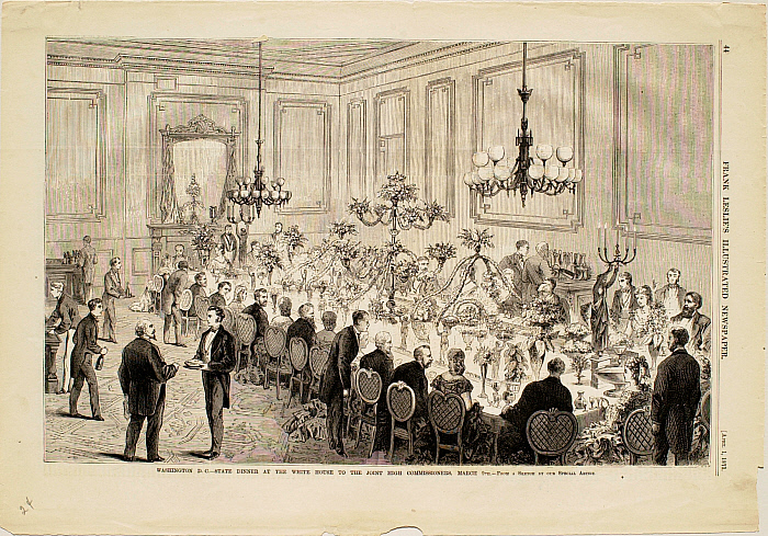 State Dinner at the White House to the Joint High Commissioners, Washington, D. C. ....