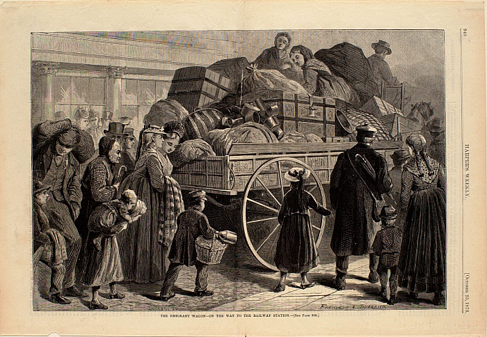 The Emigrant Wagon—On the Way to the Railway Station