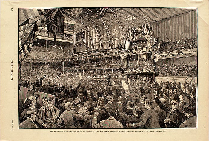 The Republican National Convention in Session in the Auditorium Building, Chicago