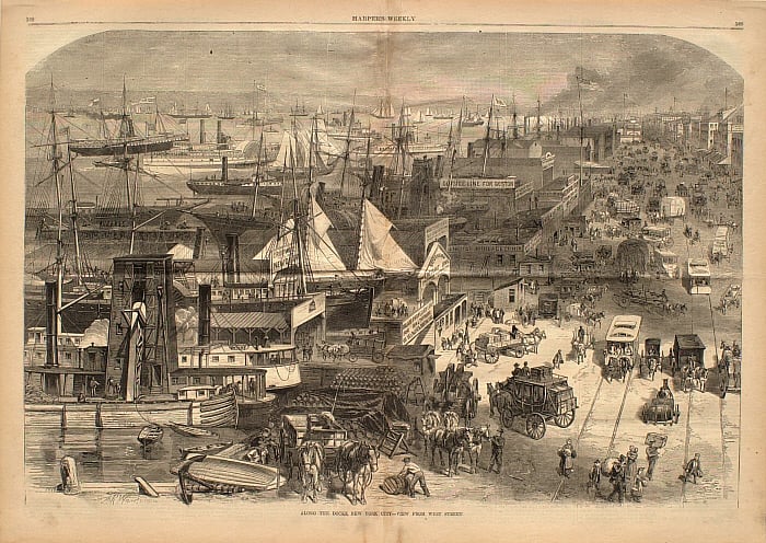 Along the Docks, New York City—View from West Street