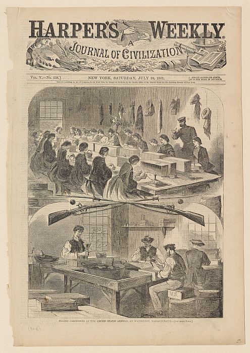 Filling Cartridges at the United States Arsenal, at Watertown, Massachusetts
