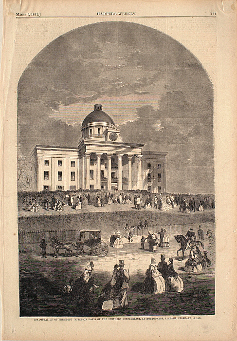 Inauguration of Pres. Jefferson Davis of the Southern Confederacy, at Montgomery, Alabama