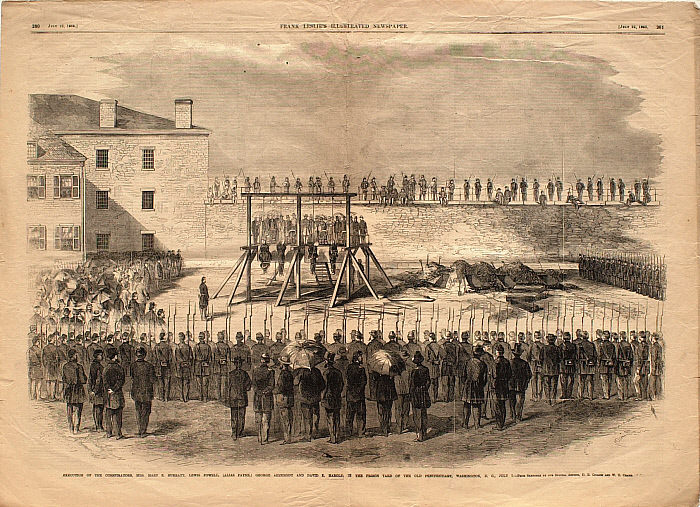 The Hanging of the Conspirators in the Prison Yard of the Old Penitentiary, July 7