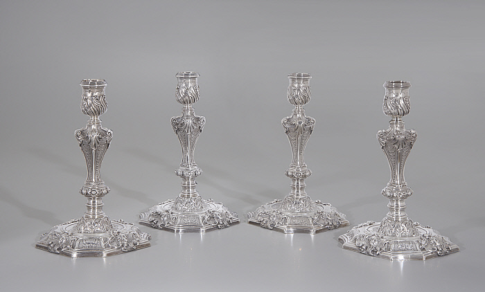 Set of Four Candlesticks Slider Image 1