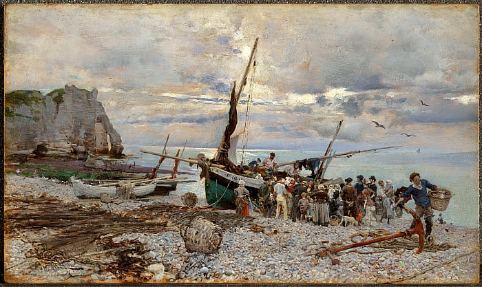 Return of the Fishing Boats, Étretat