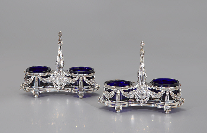 Pair of Double Salt Cellars Slider Image 1