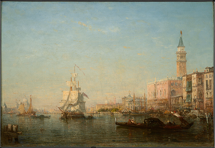 The Grand Canal, Venice (Frigate and Gondola, Basin of San Marco)