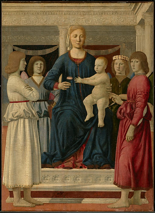 Virgin and Child Enthroned with Four Angels Slider Image 1