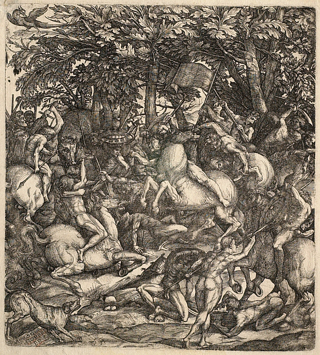 Combat between the Cavalry and Infantry