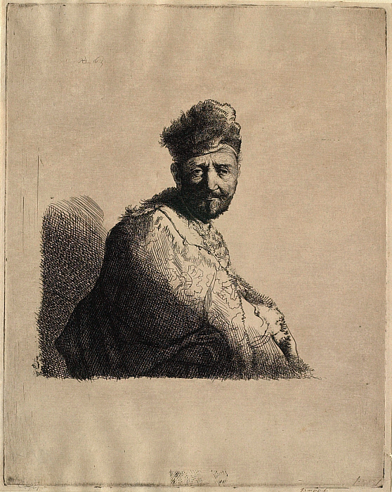Bearded Man in a Furred Oriental Cap and Robe: The Artist's Father