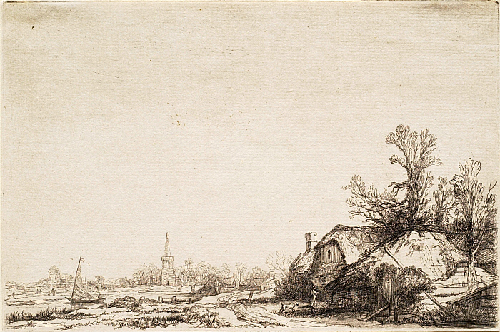 Cottage beside a Canal: A View of Diemen