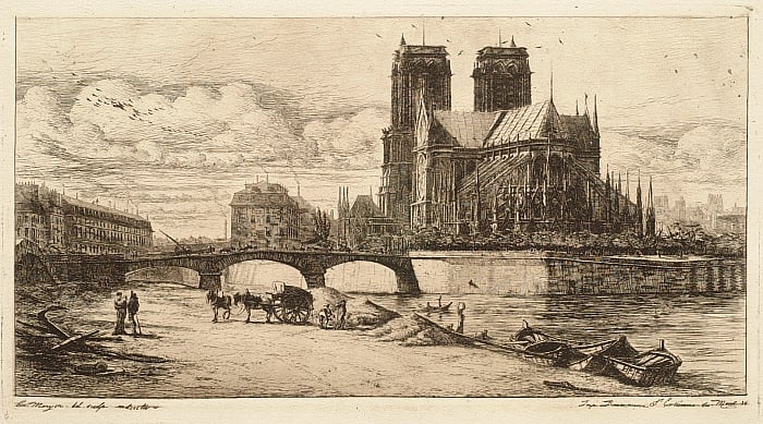 The Apse of Notre, Paris (L'Abside de Notre Dame, Paris)