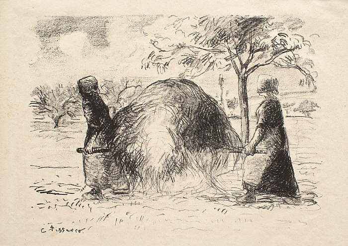 Women Carrying Hay on a Stretcher