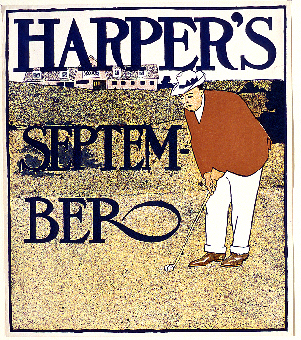 Man Playing Golf, September Harper's