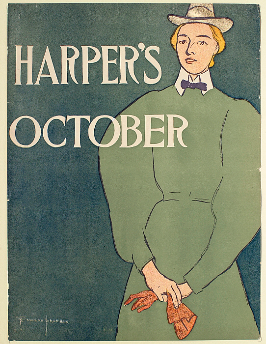 Woman in a Green Dress, October Harper's