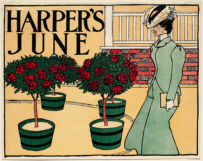 Woman in Green Dress, June Harper's