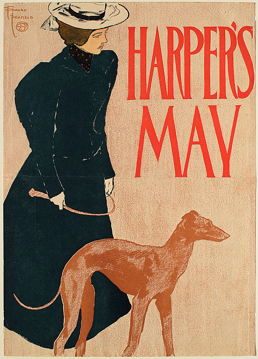 Woman in Dark Blue Suit Walking Dog, May Harper's