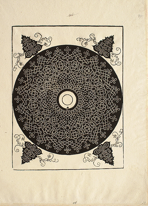 Third Knot, with a black circle on a white medallion