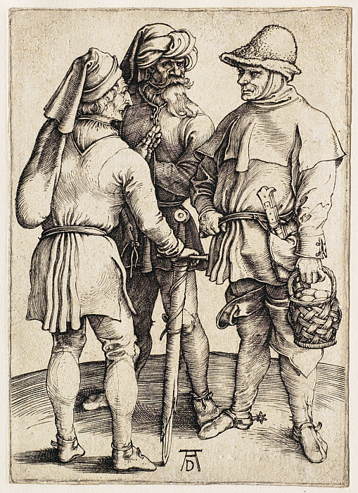 Three Peasants in Conversation