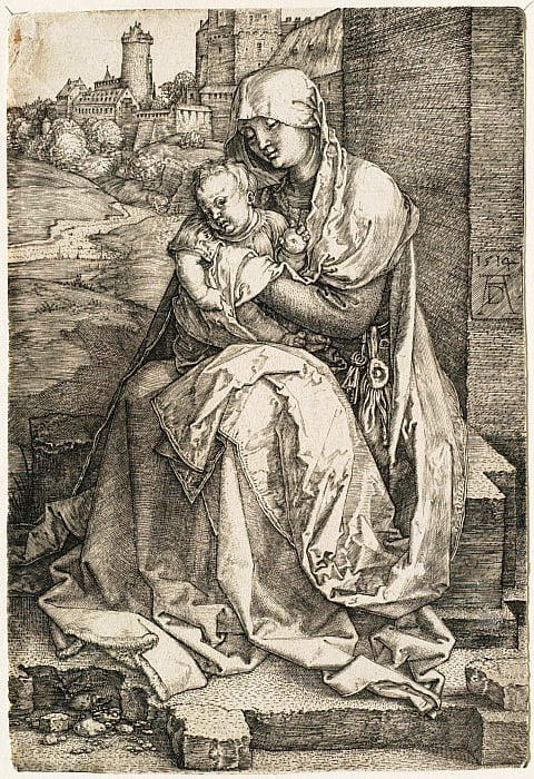 The Virgin and Child Seated by the Wall