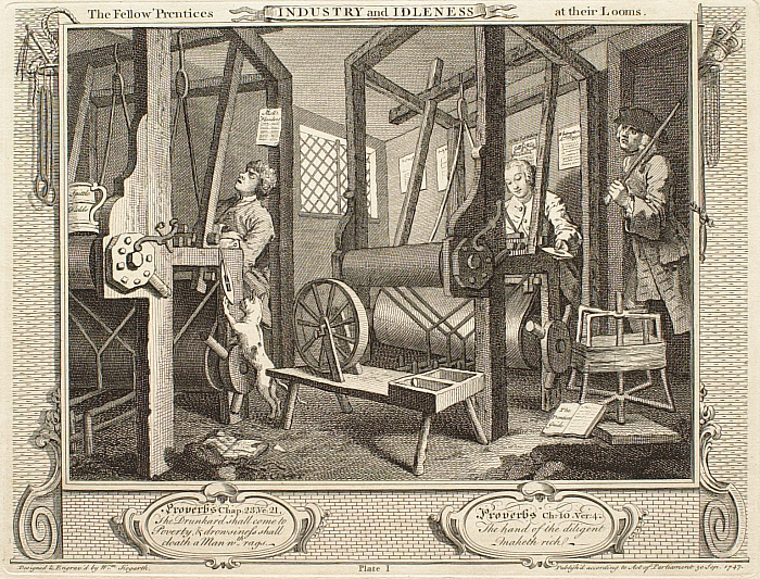 Industry and Idleness 1: The Fellow 'Prentices at their Looms