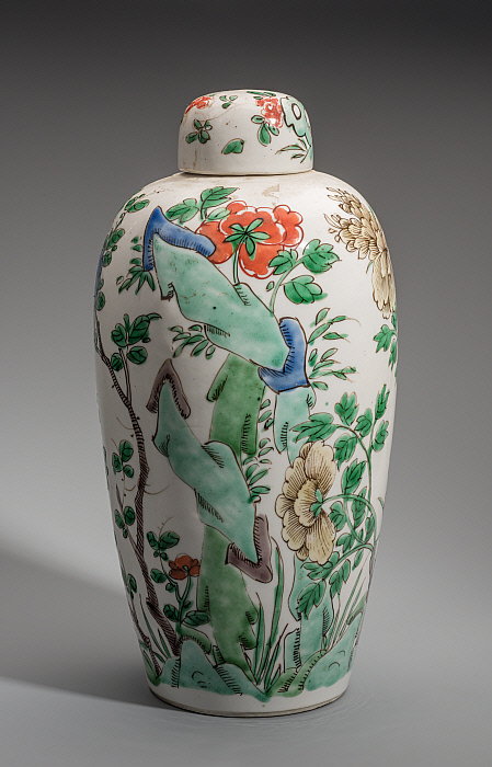 Pair of Famille Verte Jars Slider Image 3