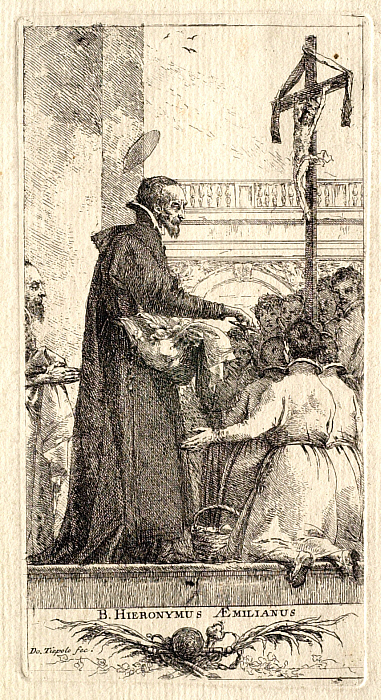 Saint Jerome Emiliani Distributing Food to Orphans