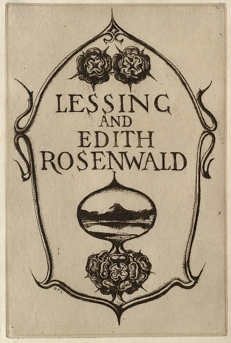 Bookplate of Lessing and Edith Rosenwald