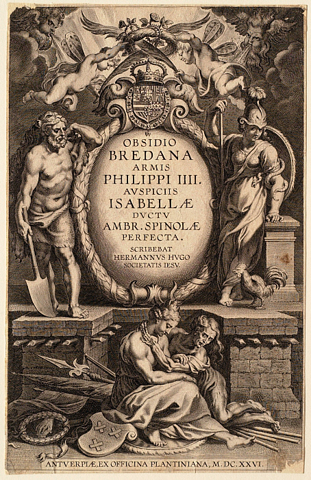 Frontispiece for Hugo, Obsidio Bredana armis Philippi IIII. Antwerp