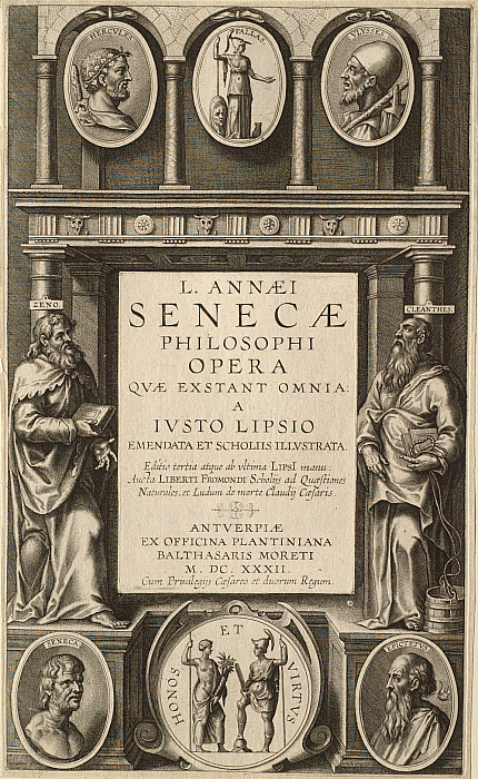 Frontispiece for Seneca, Philosophical Works, 4th ed.