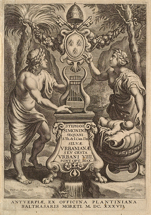 Frontispiece for Mattheus Casimir Sarbievski, Poems, Antwerp, dedicated to Urban VIII