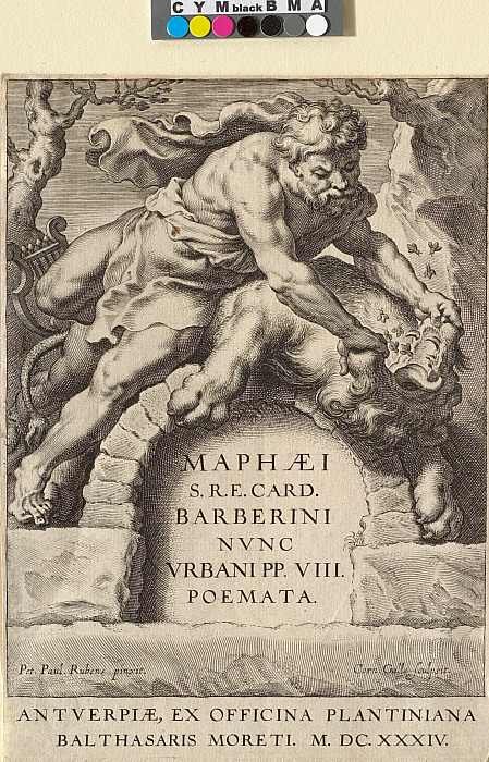 Title page for Mafeo Barberini (Urban VII), Poemata, Antwerp, 1634