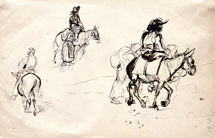 Studies of Spanish Peasants Riding Donkeys